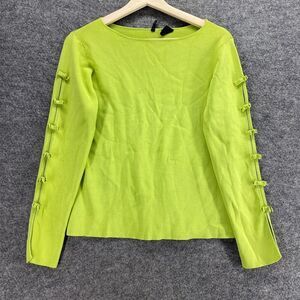 Etoile Sweater Pullover Women L Large Green Knit Long Sleeve Round Neck Casual